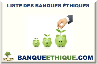 LISTE DES BANQUES ÉTHIQUES 2026